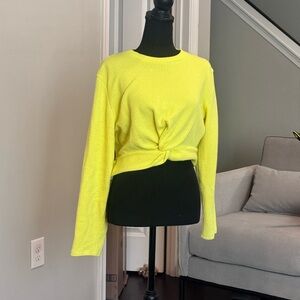 NWT Zara yellow cropped sweater with back cutout